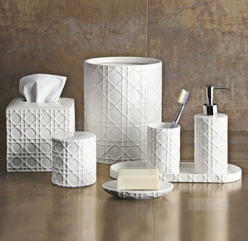 d-grid ceramic bathroom set