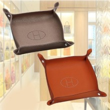 classic color leather tray 2p set