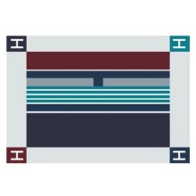 H striped rug [3color]